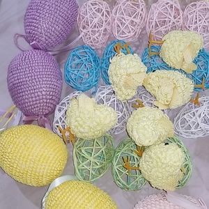 EASTER EGGS HAND MADE Collectible very special  decorations 31 piece Authentic